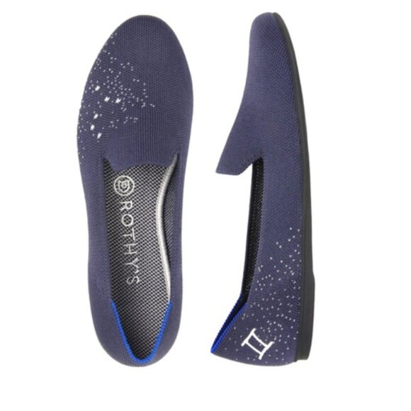 Rothy's Shoes - ROTHY'S Gemini Zodiac Loafer Flat Shoes in Navy Knit Limited Edition Minimalist